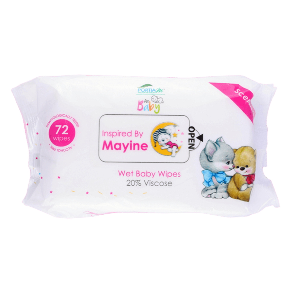 Scented baby wipes front